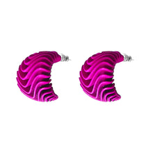 Load image into Gallery viewer, Curved Harmonic Earrings ~ Black