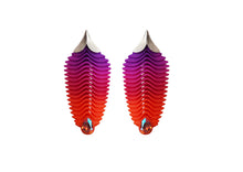 Load image into Gallery viewer, Statement Feather Art Earrings
