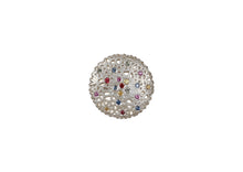 Load image into Gallery viewer, Sapphire Crackle Pattern Disc Ring
