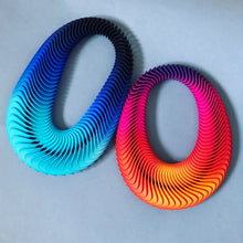 Load image into Gallery viewer, Curving Colour Gradient Statement Necklace