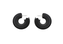 Load image into Gallery viewer, Harmonic Hoop Earrings ~ Black
