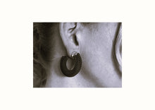 Load image into Gallery viewer, Statement Harmonic Hoops ~ Black
