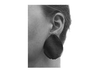 Load image into Gallery viewer, Petal Statement Earrings ~ Black
