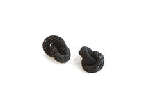 Load image into Gallery viewer, Torus Interlock Earrings - Black
