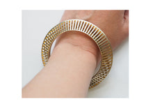 Load image into Gallery viewer, Gold Plated Silver Ray Bangle

