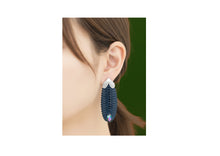 Load image into Gallery viewer, Feather Crystal Art Earrings
