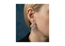 Load image into Gallery viewer, Silver Cone Shell Statement Earrings
