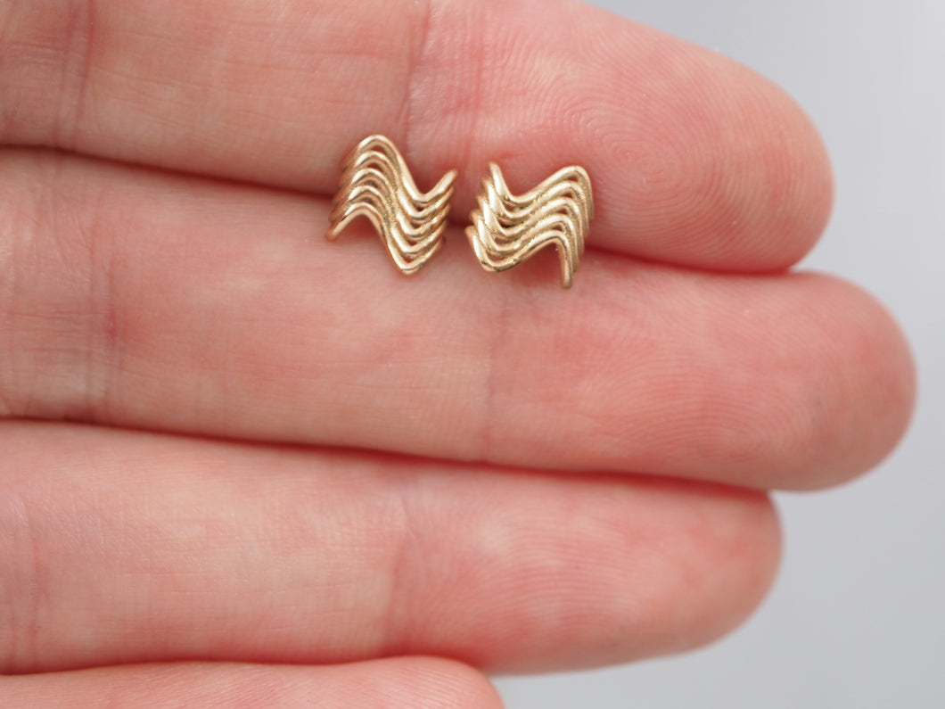 Wave Stud Earrings