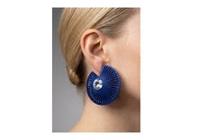 Load image into Gallery viewer, Round Phase Crystal Earrings - Dark Blue
