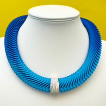 Load image into Gallery viewer, Wave Necklace with Silver Pendant
